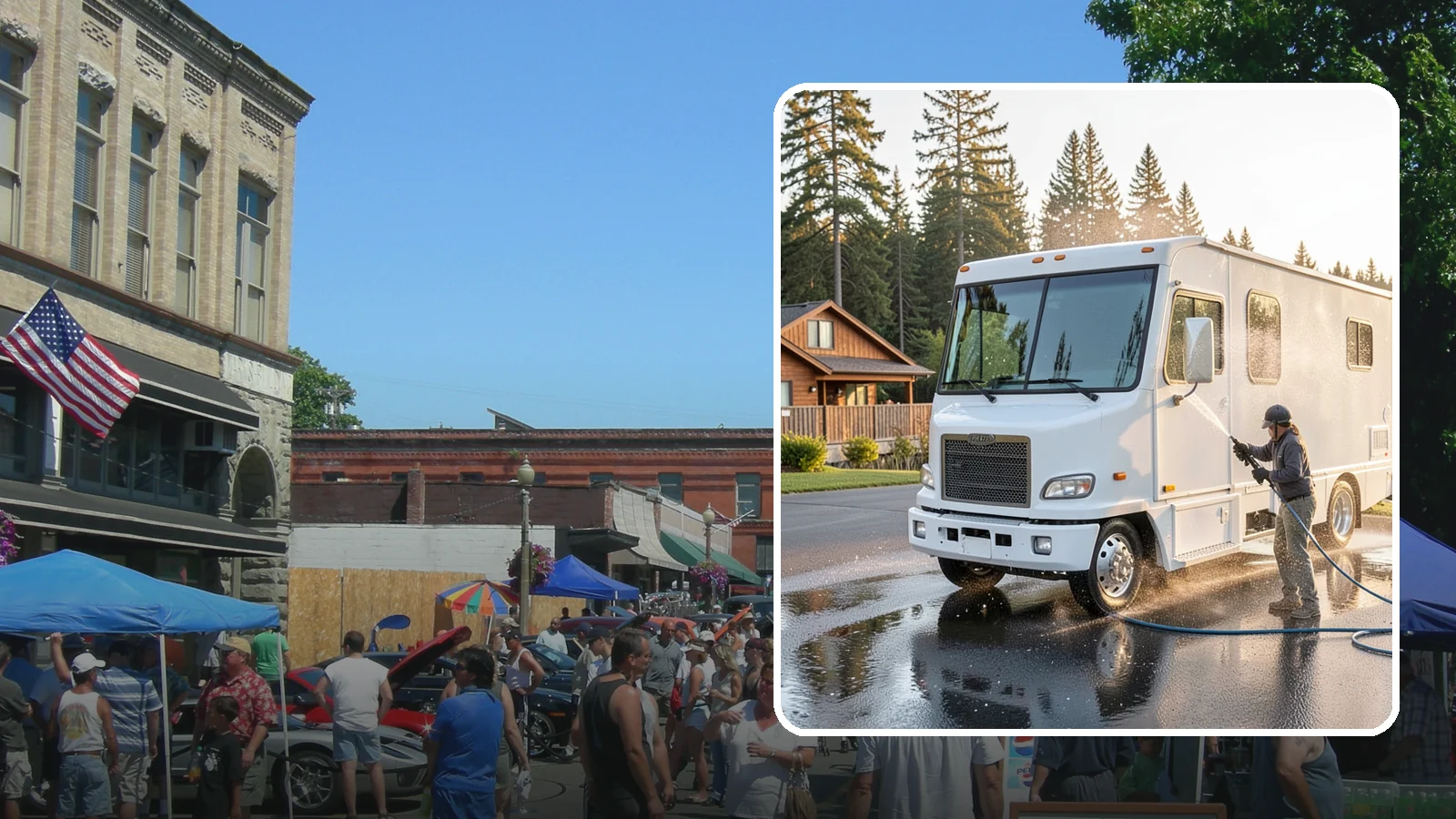 RV Washing in Snohomish, Snohomish County, WA - We wash RVs and motorhomes in Washington to strip road film, black streaks, and the algae from months of storage.