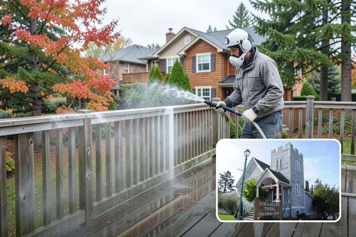 RV Washing in Steilacoom, Pierce County, WA - Removes black streaks below the roofline