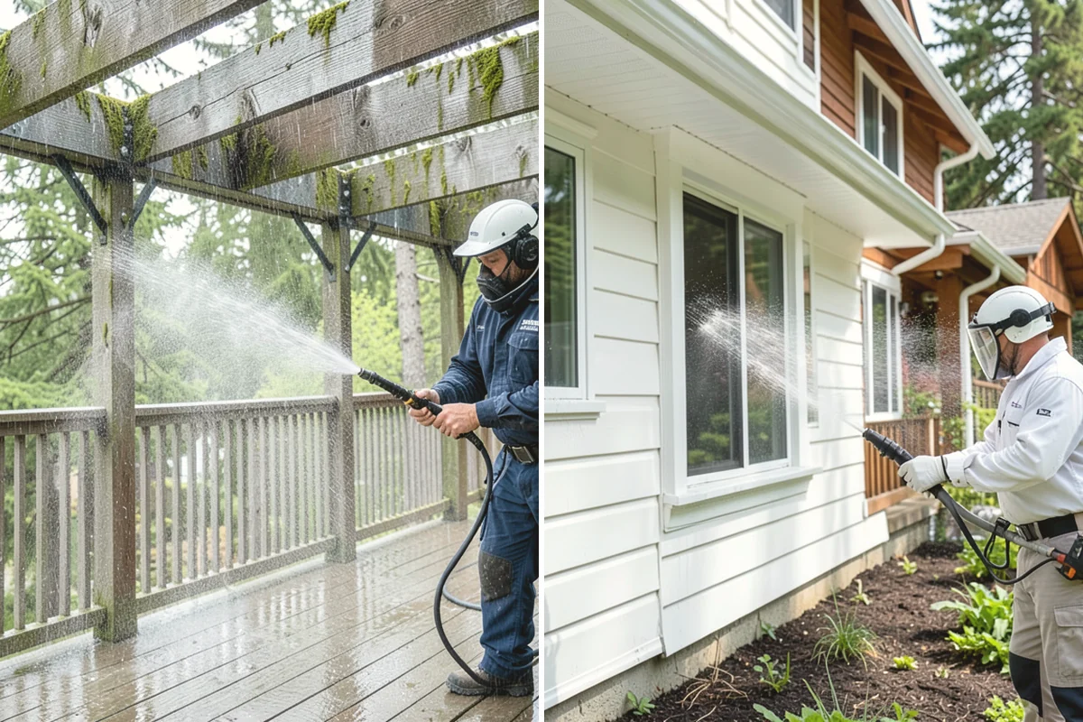 RV Washing in Tacoma, Pierce County, WA - Rinse loose grime and inspect seals