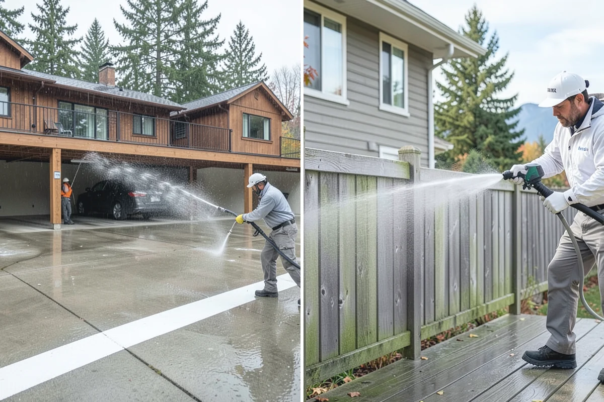 RV Washing in Wilkeson, Pierce County, WA - Rinse loose grime and inspect seals
