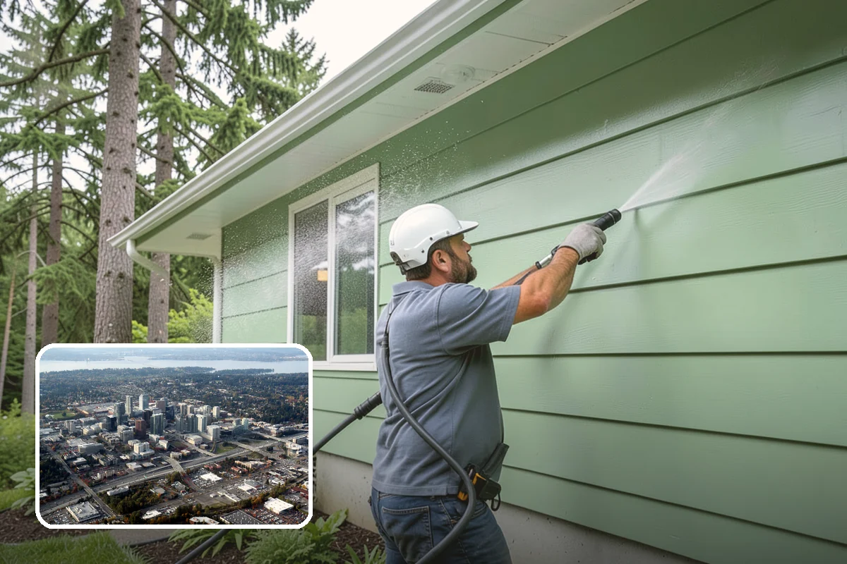 Sandstone Cleaning in Bellevue, King County, WA - Prevents surface grain loss on soft sandstone