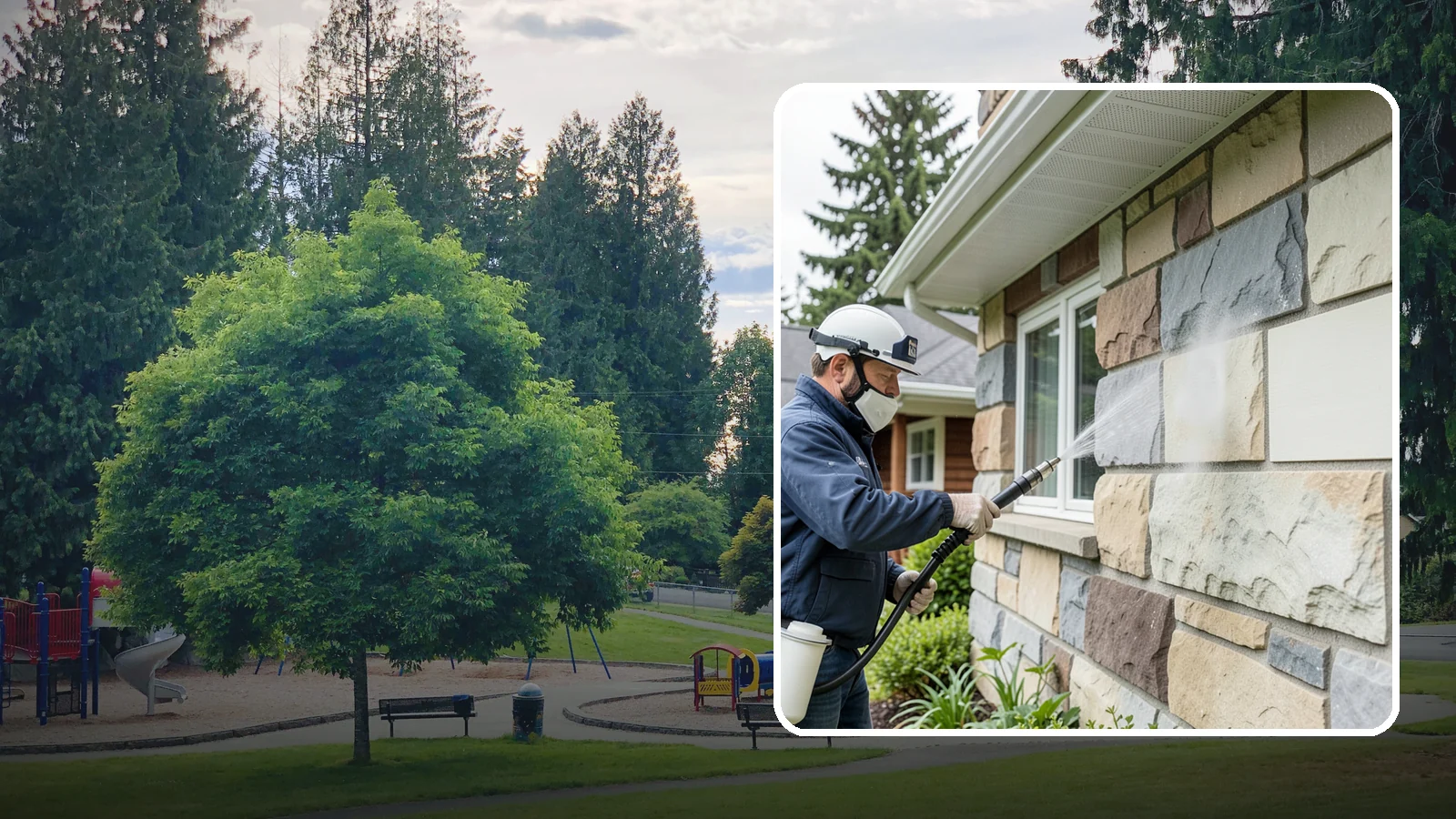 Sandstone Cleaning in Bonney Lake, Pierce County, WA - Clean porous, friable sandstone with low-impact methods that keep the grainy surface from crumbling.