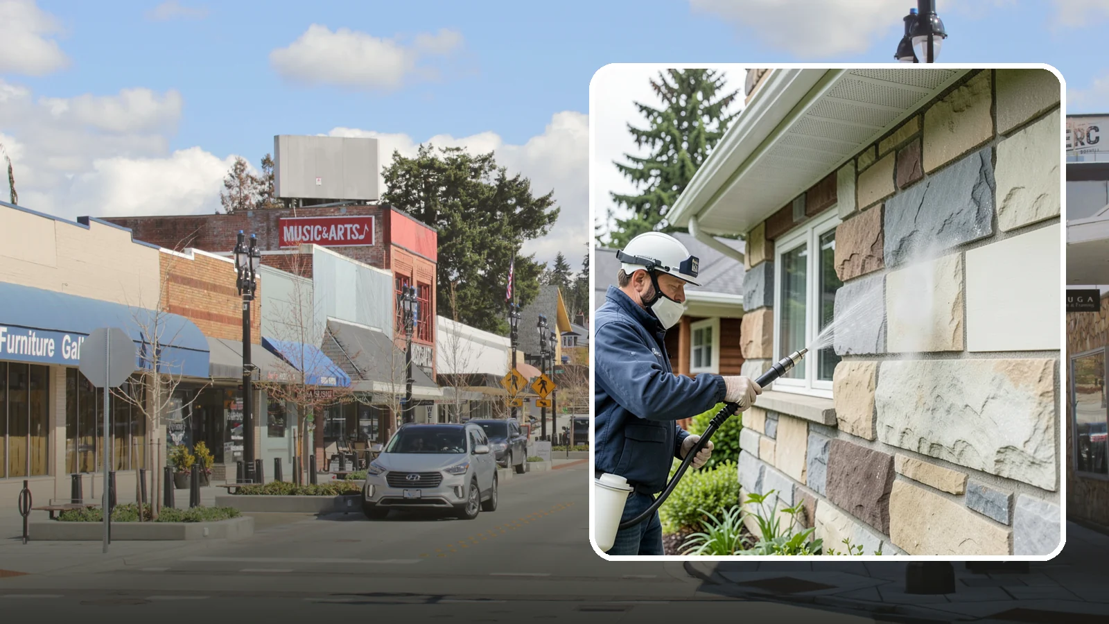 Sandstone Cleaning in Bothell, King County, WA - Clean porous, friable sandstone with low-impact methods that keep the grainy surface from crumbling.