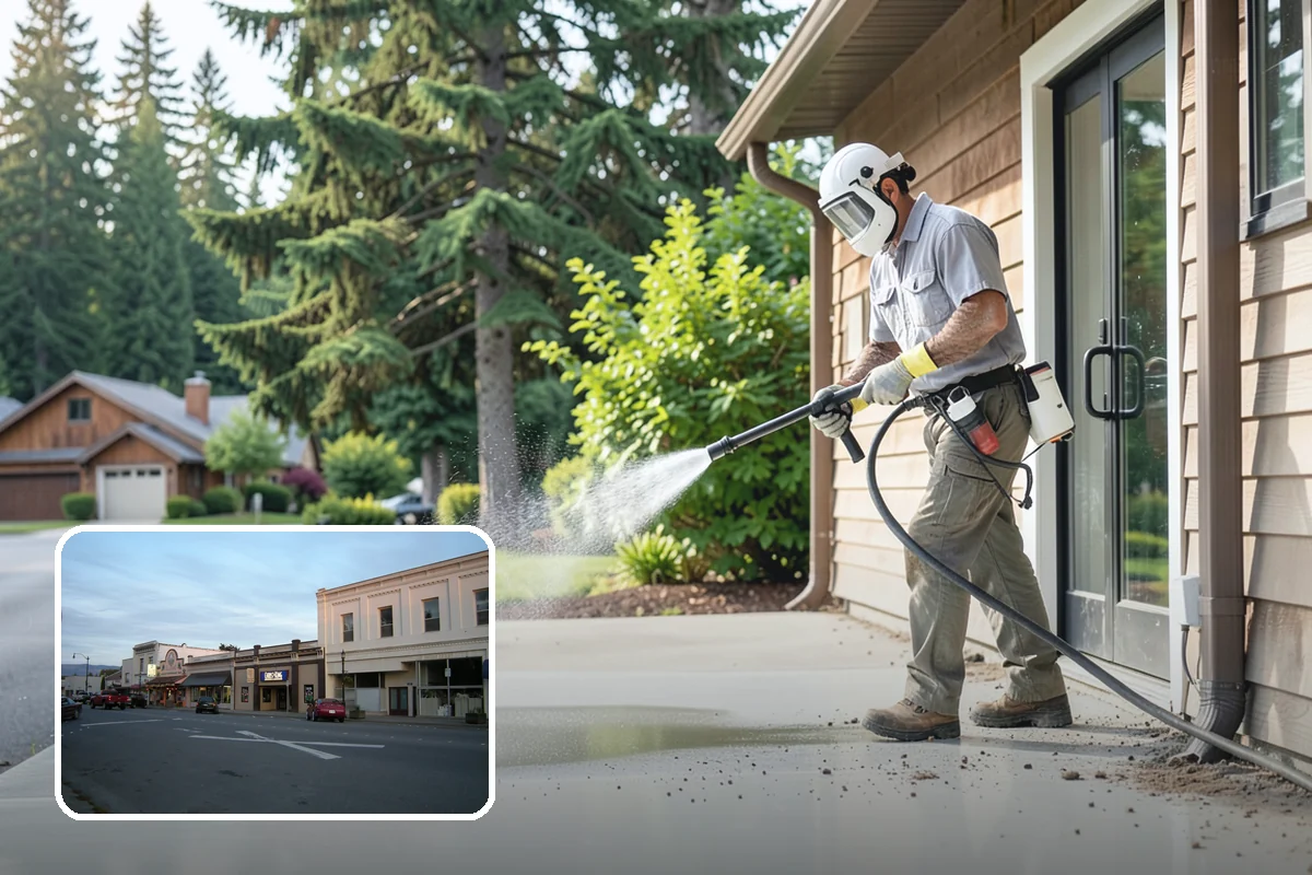 Sandstone Cleaning in Burlington, Skagit County, WA - Prevents surface grain loss on soft sandstone