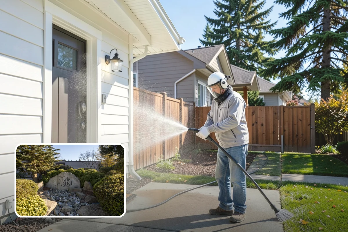 Sandstone Cleaning in Clyde Hill, King County, WA - Prevents surface grain loss on soft sandstone
