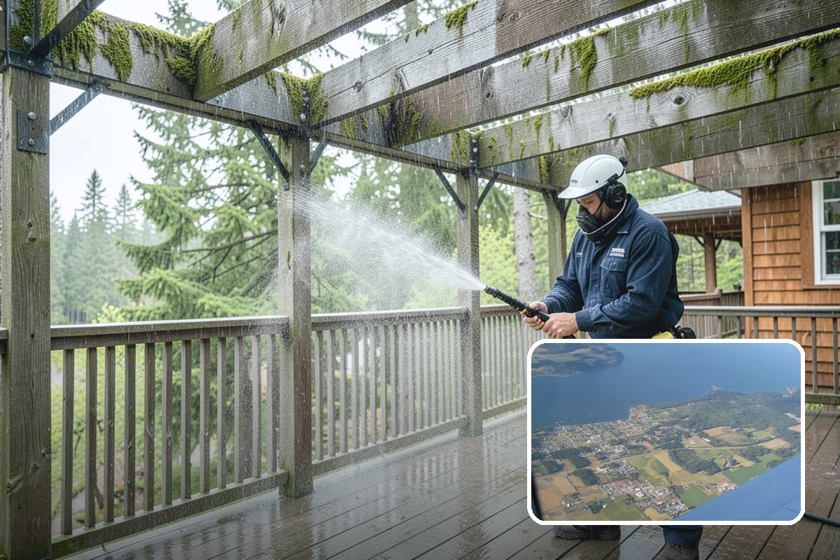 Sandstone Cleaning in Coupeville, Island County, WA - Prevents surface grain loss on soft sandstone