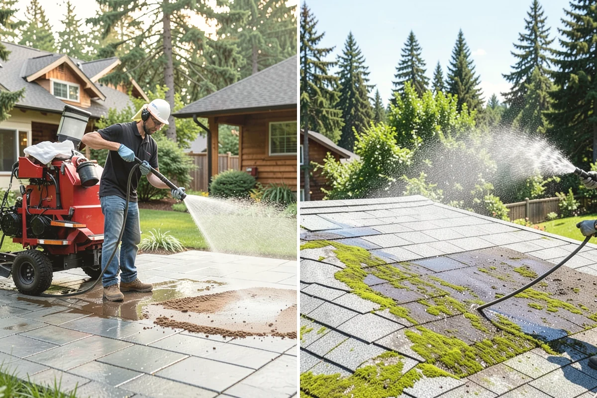 Sandstone Cleaning in Duvall, King County, WA - Test a discreet area for surface stability