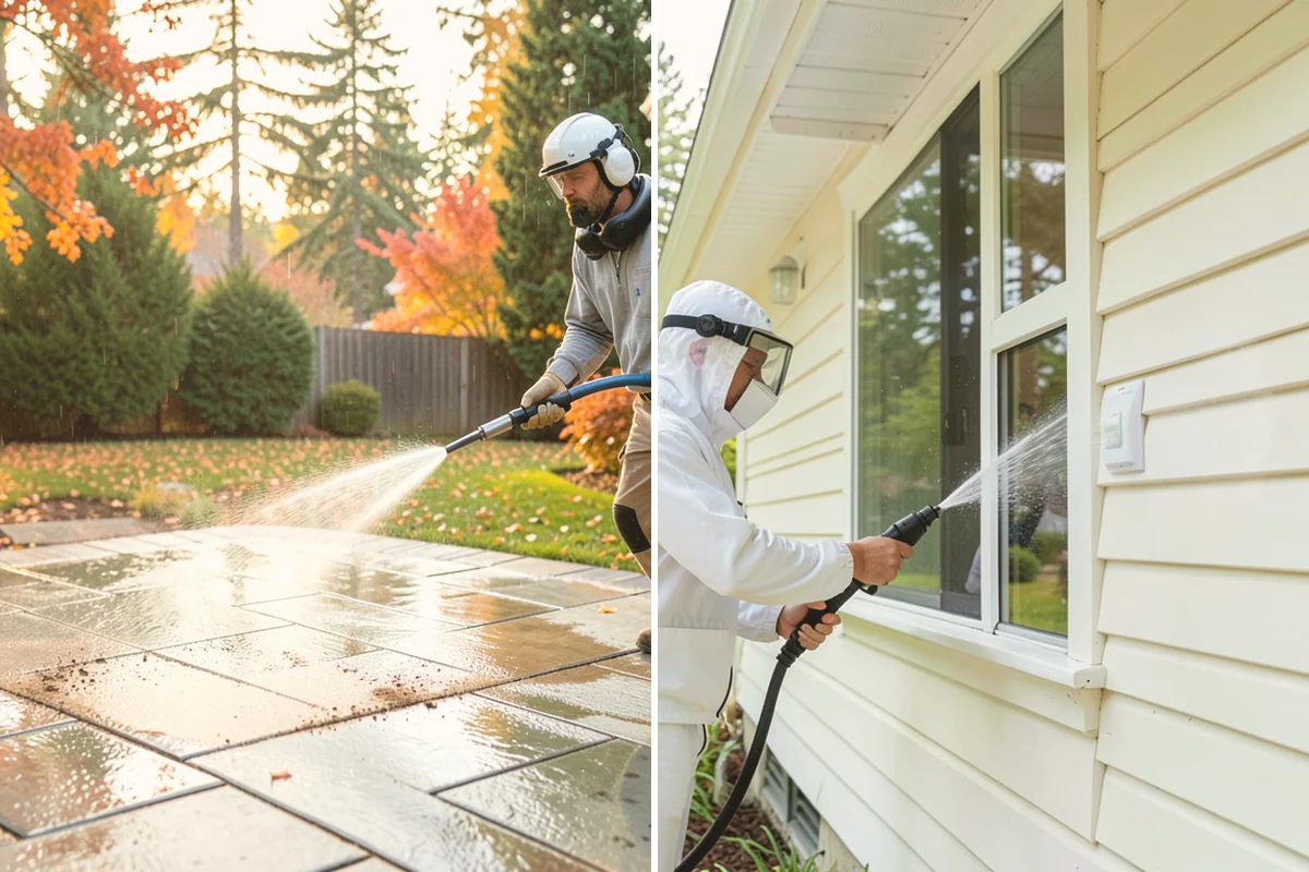 Sandstone Cleaning in Eatonville, Pierce County, WA - Test a discreet area for surface stability