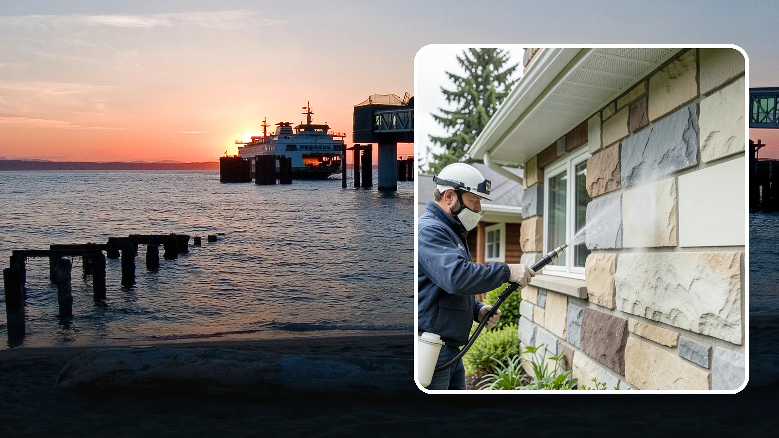 Sandstone Cleaning in Edmonds, Snohomish County, WA - Clean porous, friable sandstone with low-impact methods that keep the grainy surface from crumbling.
