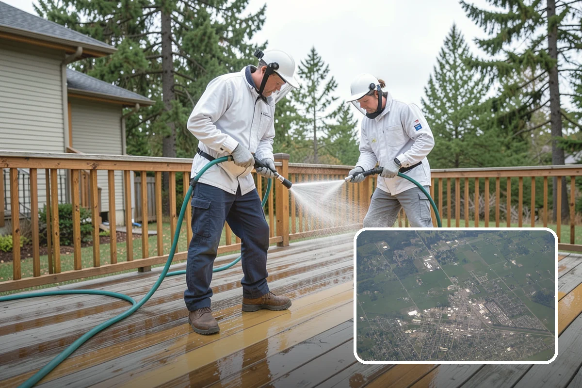 Sandstone Cleaning in Enumclaw, King County, WA - Prevents surface grain loss on soft sandstone