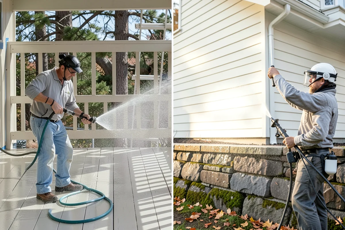 Sandstone Cleaning in Fircrest, Pierce County, WA - Test a discreet area for surface stability