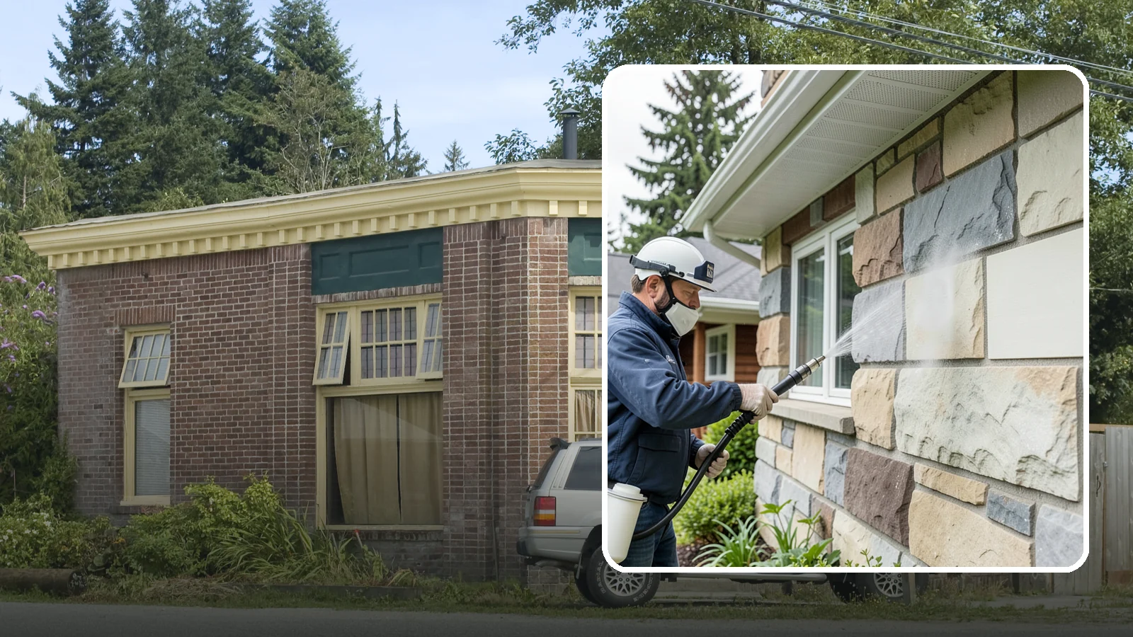 Sandstone Cleaning in Hamilton, Skagit County, WA - Clean porous, friable sandstone with low-impact methods that keep the grainy surface from crumbling.