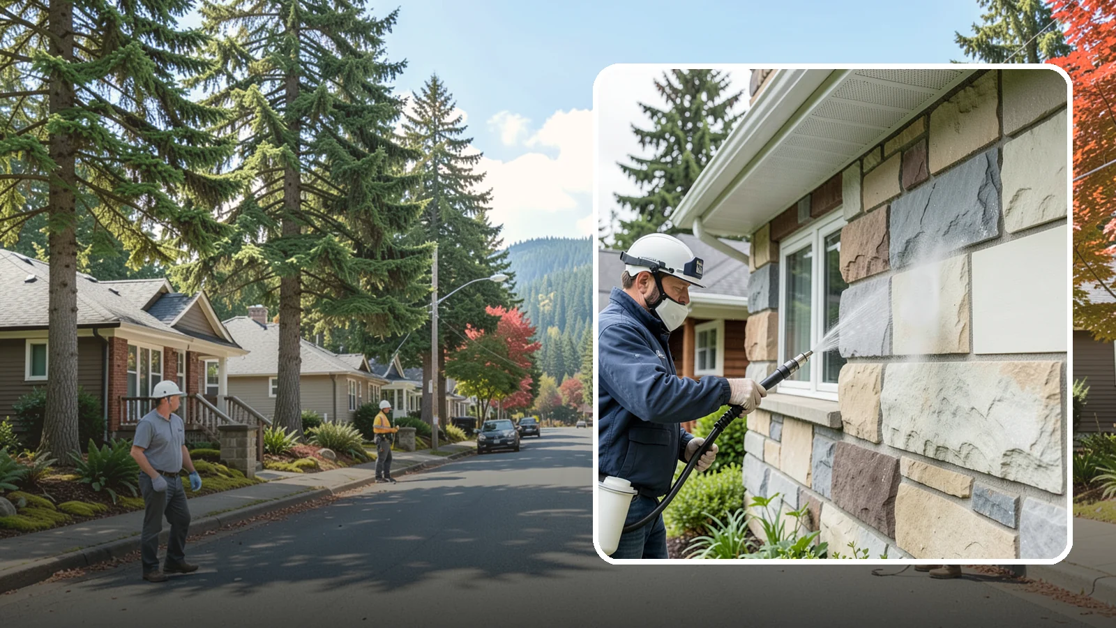 Sandstone Cleaning in Hunts Point, King County, WA - Clean porous, friable sandstone with low-impact methods that keep the grainy surface from crumbling.