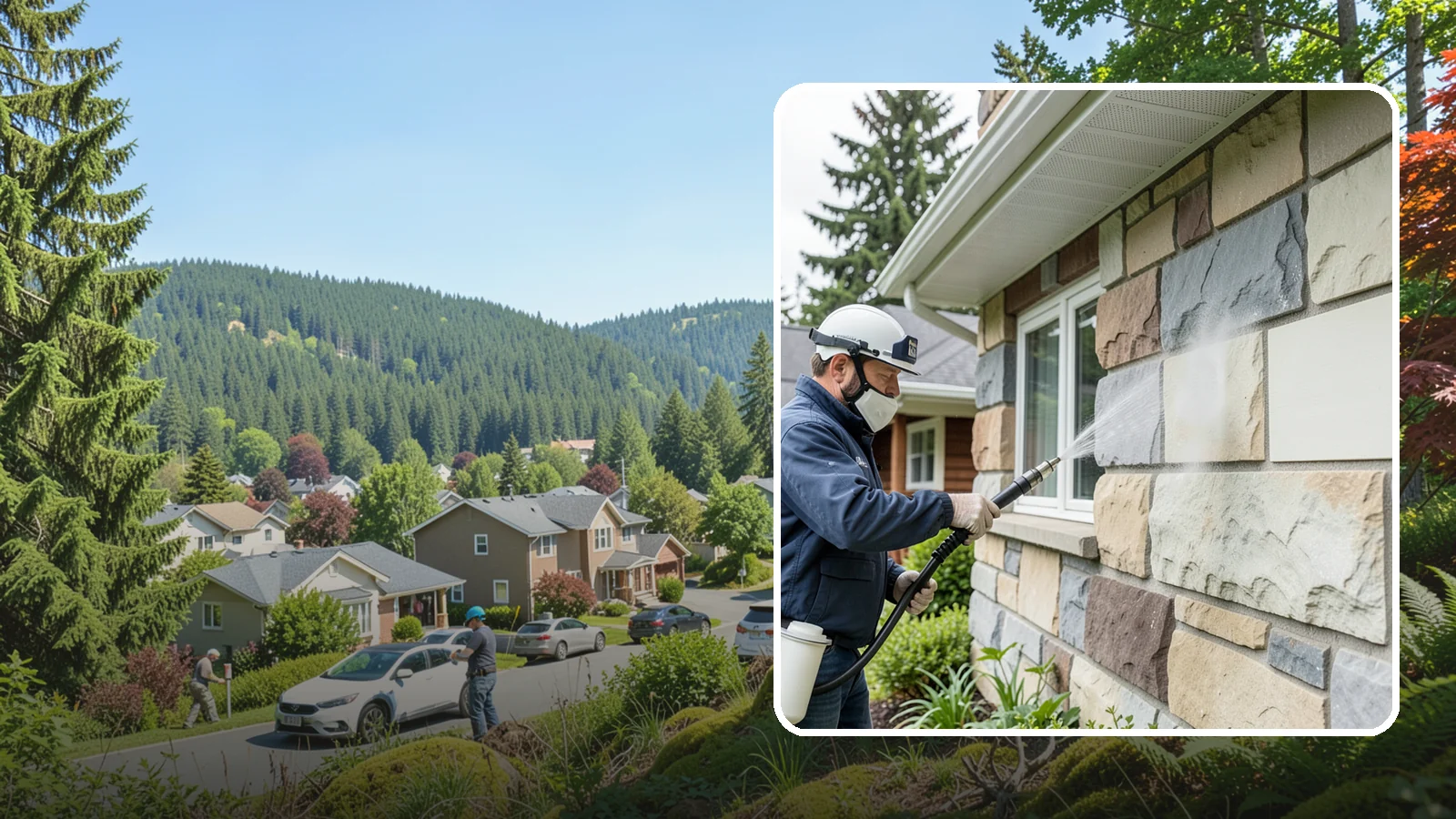 Sandstone Cleaning in Index, Snohomish County, WA - Clean porous, friable sandstone with low-impact methods that keep the grainy surface from crumbling.