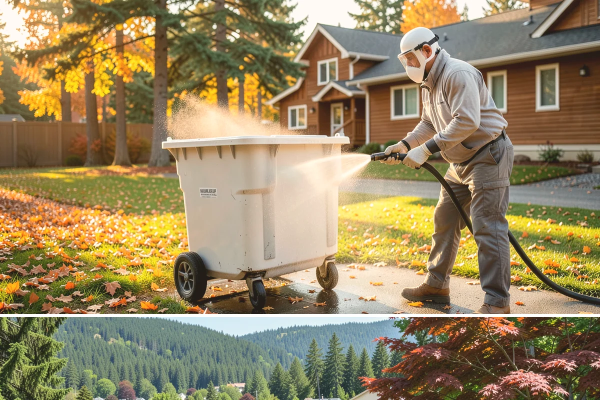 Sandstone Cleaning in Index, Snohomish County, WA - A dry summer window is important so the porous stone can shed moisture and avoid the flaking that oversaturation causes.