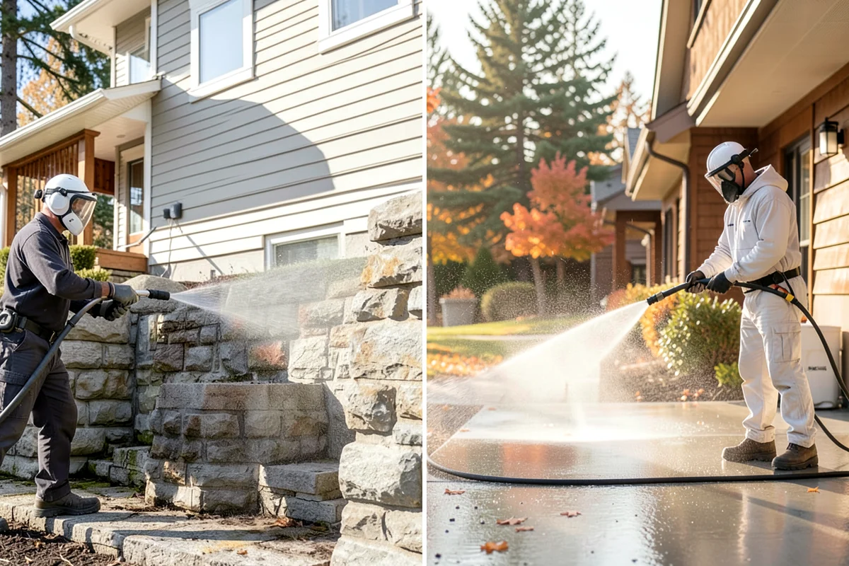 Sandstone Cleaning in Kenmore, King County, WA - Test a discreet area for surface stability