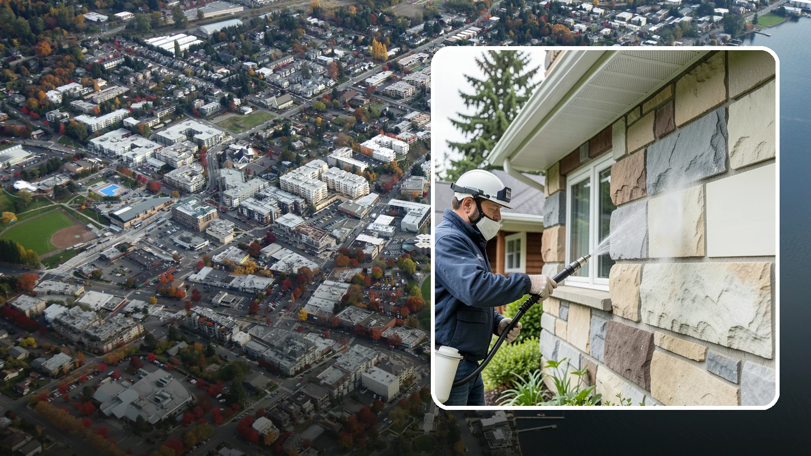 Sandstone Cleaning in Kirkland, King County, WA - Clean porous, friable sandstone with low-impact methods that keep the grainy surface from crumbling.