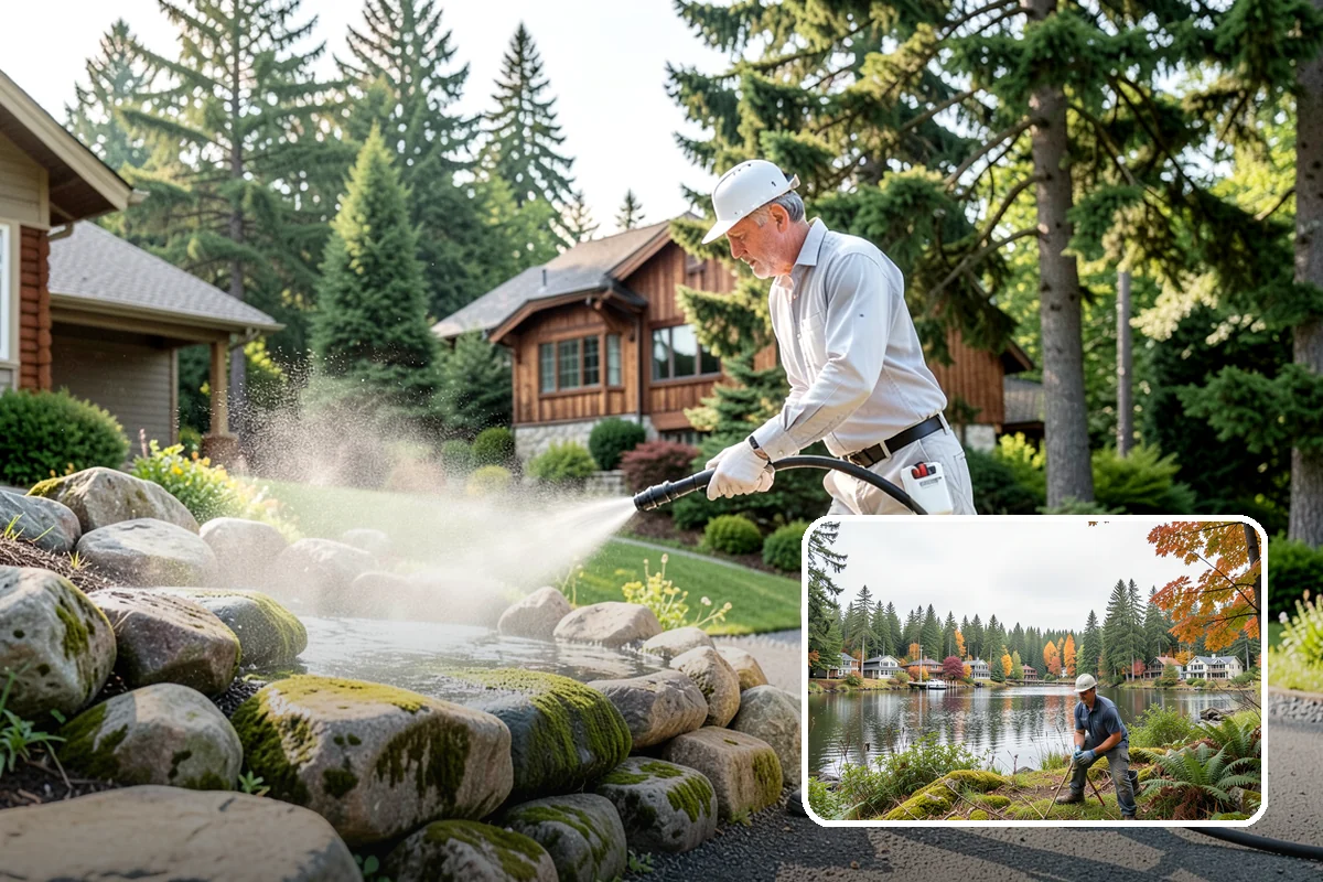 Sandstone Cleaning in La Conner, Skagit County, WA - Prevents surface grain loss on soft sandstone