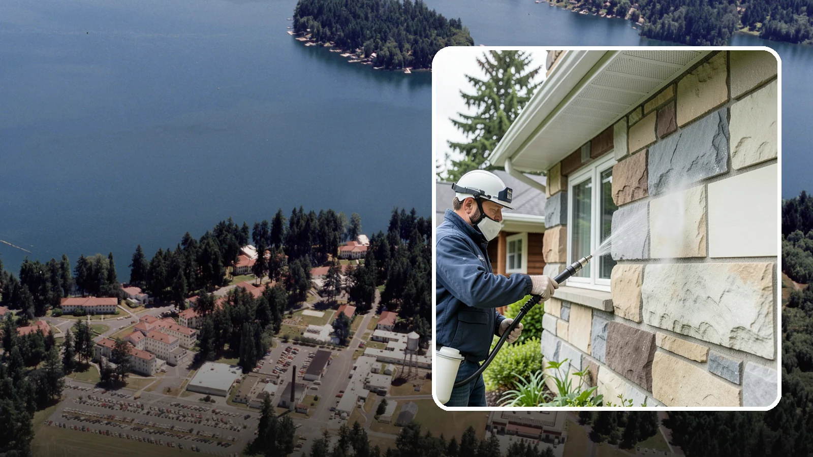 Sandstone Cleaning in Lakewood, Pierce County, WA - Clean porous, friable sandstone with low-impact methods that keep the grainy surface from crumbling.