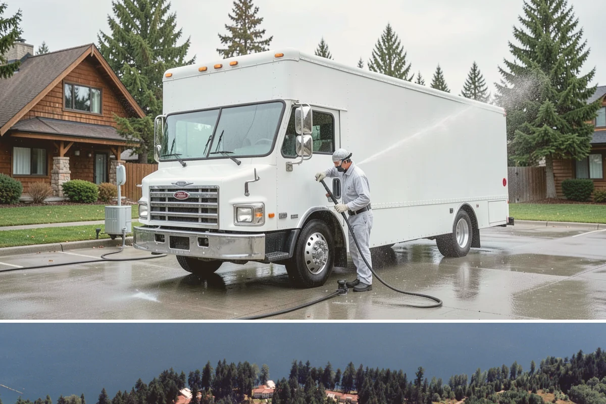 Sandstone Cleaning in Lakewood, Pierce County, WA - A dry summer window is important so the porous stone can shed moisture and avoid the flaking that oversaturation causes.