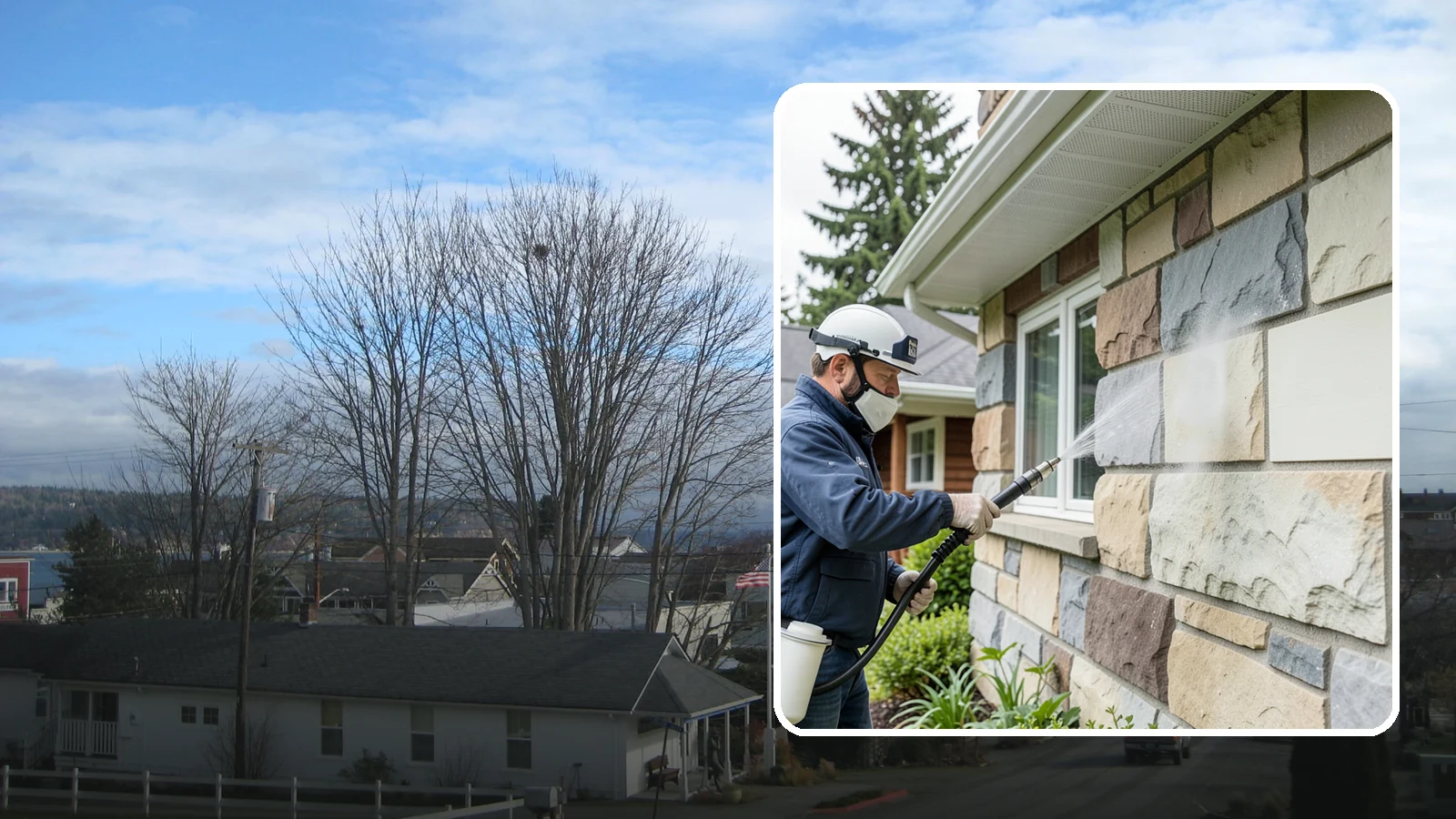 Sandstone Cleaning in Langley, Island County, WA - Clean porous, friable sandstone with low-impact methods that keep the grainy surface from crumbling.