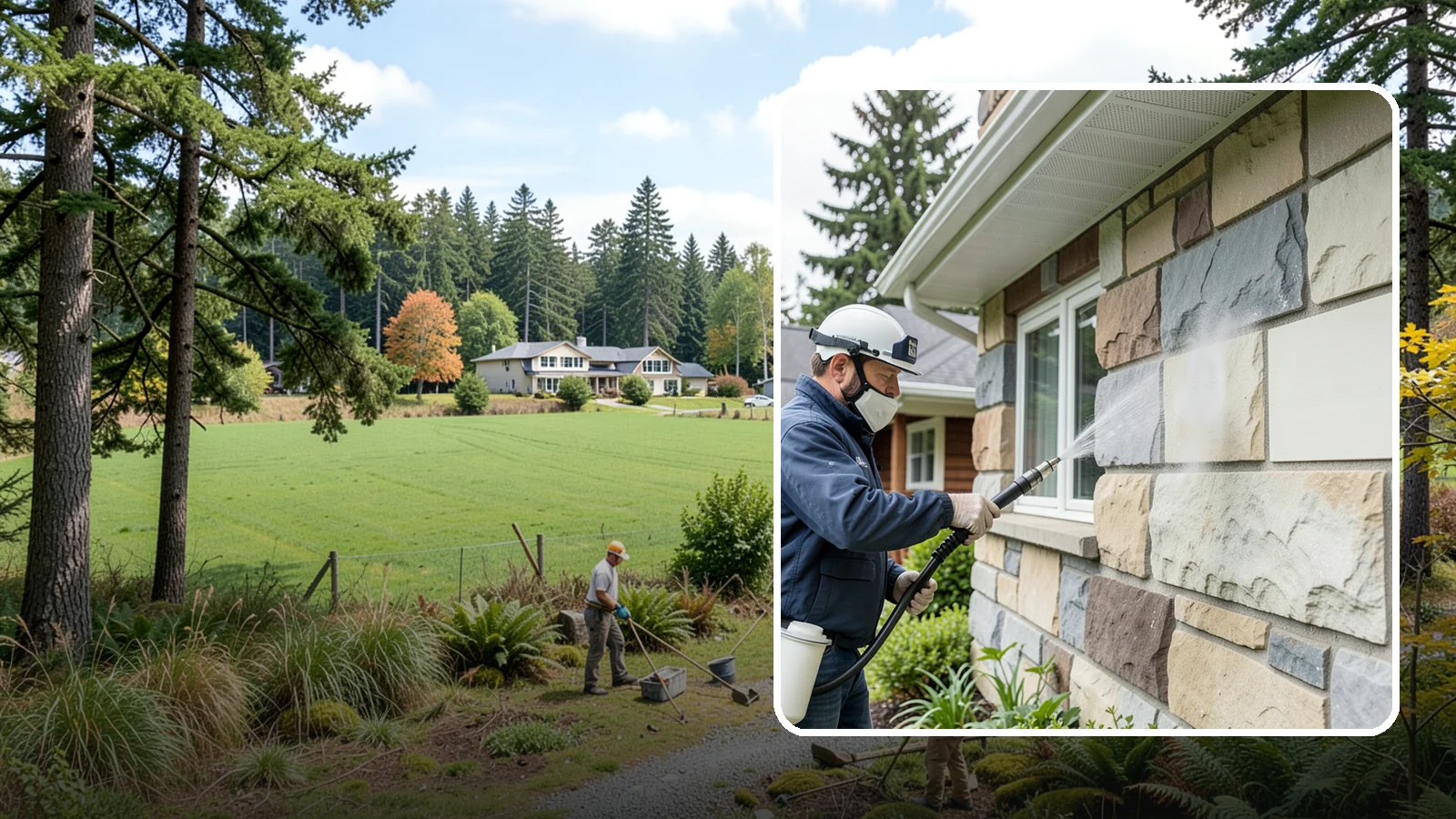 Sandstone Cleaning in Lyman, Skagit County, WA - Clean porous, friable sandstone with low-impact methods that keep the grainy surface from crumbling.