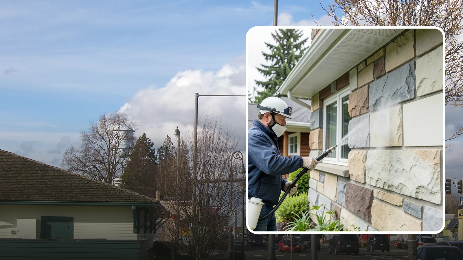 Sandstone Cleaning in Marysville, Snohomish County, WA - Clean porous, friable sandstone with low-impact methods that keep the grainy surface from crumbling.