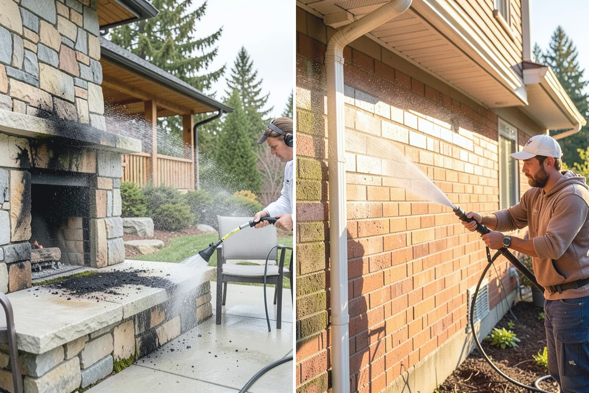Sandstone Cleaning in Medina, King County, WA - Test a discreet area for surface stability