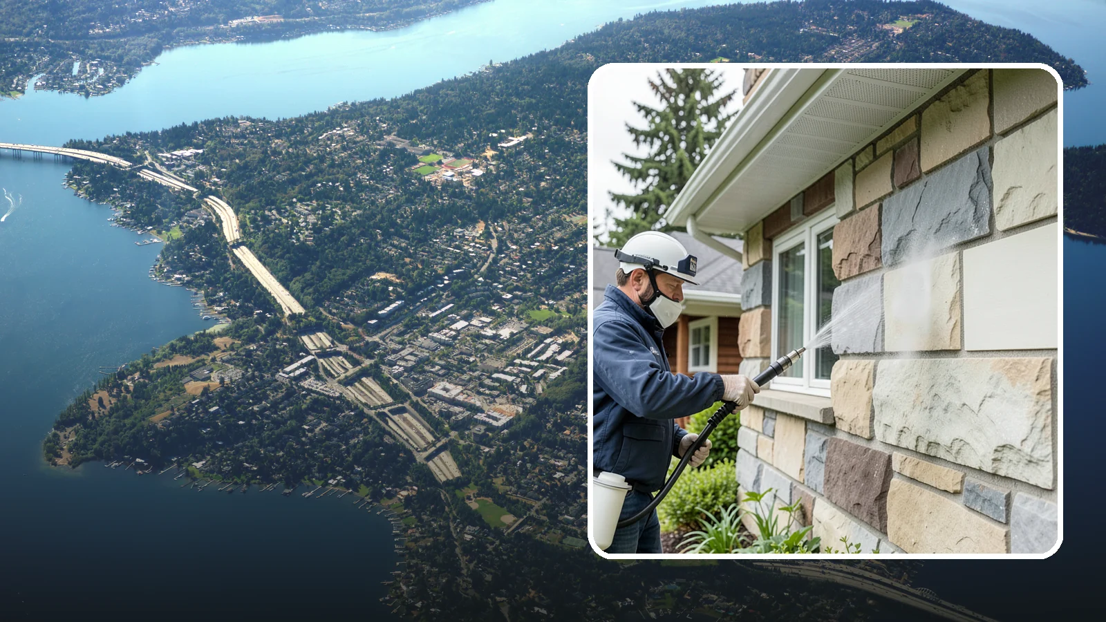 Sandstone Cleaning in Mercer Island, King County, WA - Clean porous, friable sandstone with low-impact methods that keep the grainy surface from crumbling.