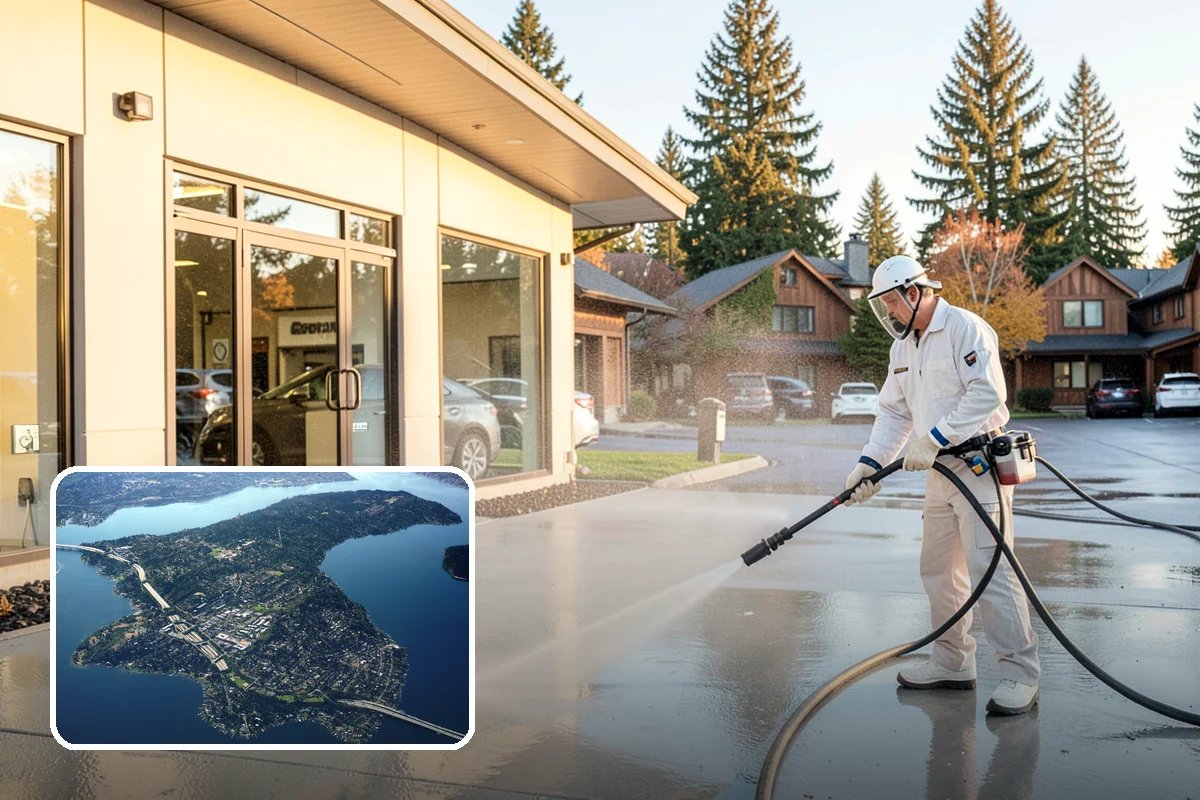 Sandstone Cleaning in Mercer Island, King County, WA - Prevents surface grain loss on soft sandstone