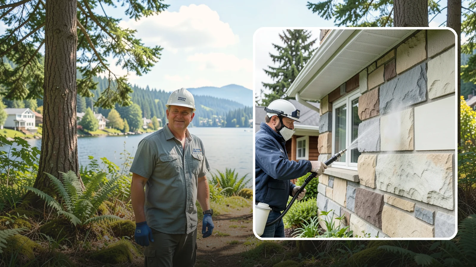 Sandstone Cleaning in Milton, King County, WA - Clean porous, friable sandstone with low-impact methods that keep the grainy surface from crumbling.