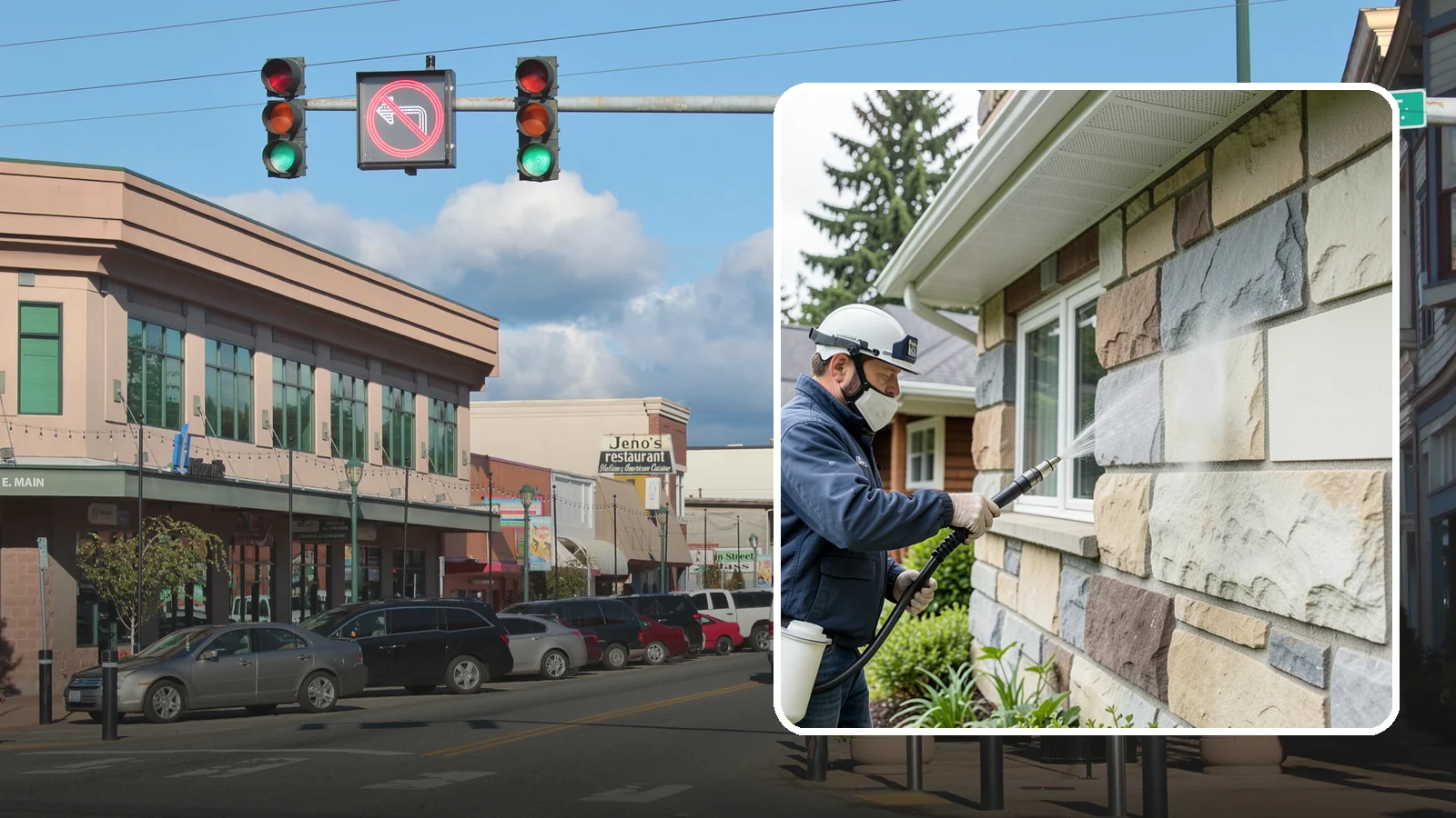 Sandstone Cleaning in Monroe, Snohomish County, WA - Clean porous, friable sandstone with low-impact methods that keep the grainy surface from crumbling.