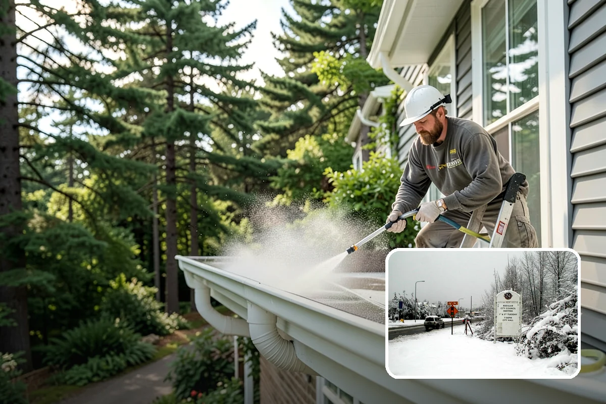 Sandstone Cleaning in Newcastle, King County, WA - Prevents surface grain loss on soft sandstone