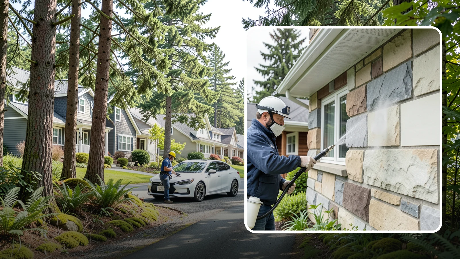 Sandstone Cleaning in Normandy Park, King County, WA - Clean porous, friable sandstone with low-impact methods that keep the grainy surface from crumbling.