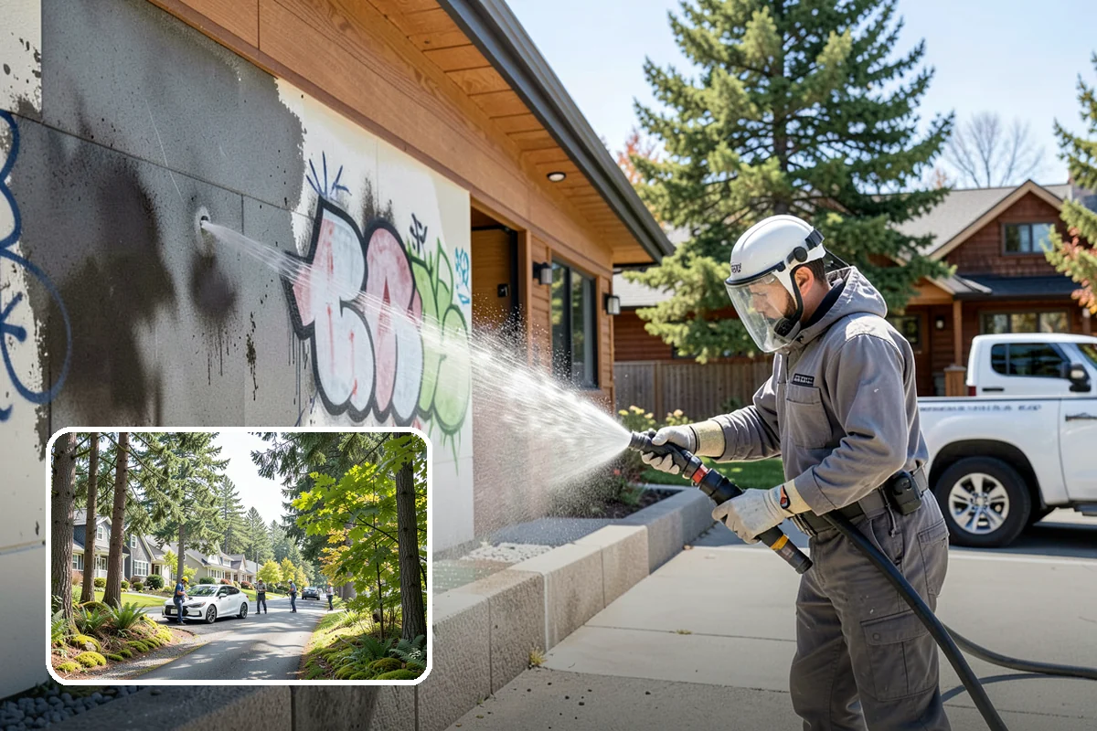 Sandstone Cleaning in Normandy Park, King County, WA - Prevents surface grain loss on soft sandstone