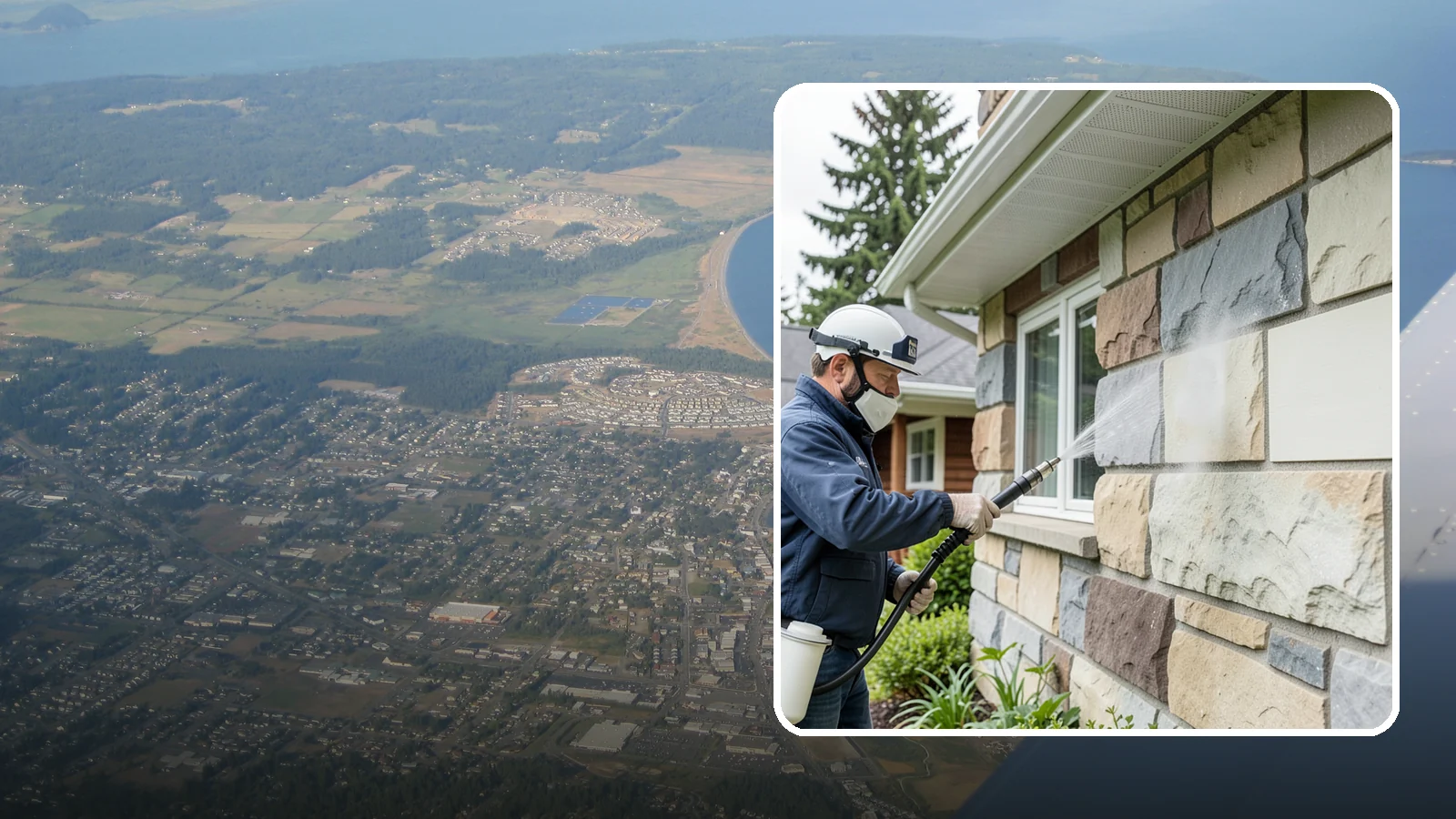 Sandstone Cleaning in Oak Harbor, Island County, WA - Clean porous, friable sandstone with low-impact methods that keep the grainy surface from crumbling.