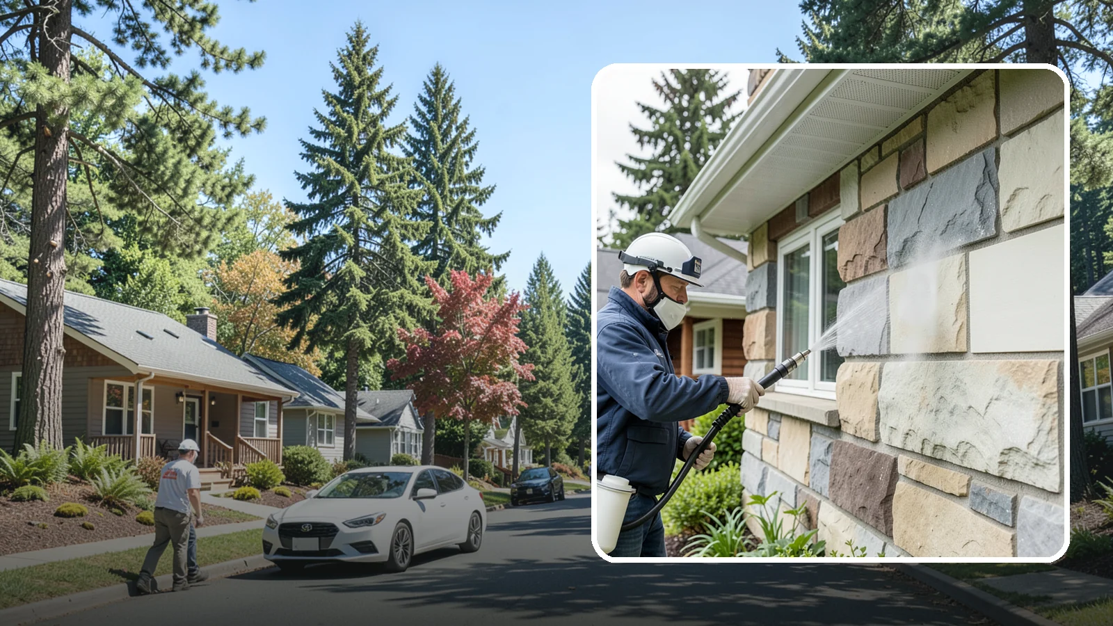 Sandstone Cleaning in Orting, Pierce County, WA - Clean porous, friable sandstone with low-impact methods that keep the grainy surface from crumbling.