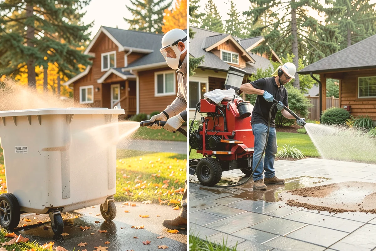 Sandstone Cleaning in Orting, Pierce County, WA - Test a discreet area for surface stability