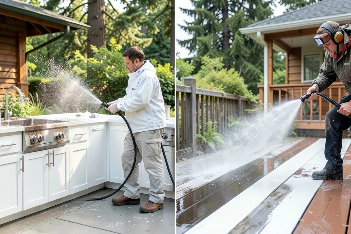 Sandstone Cleaning in Puyallup, Pierce County, WA - Test a discreet area for surface stability