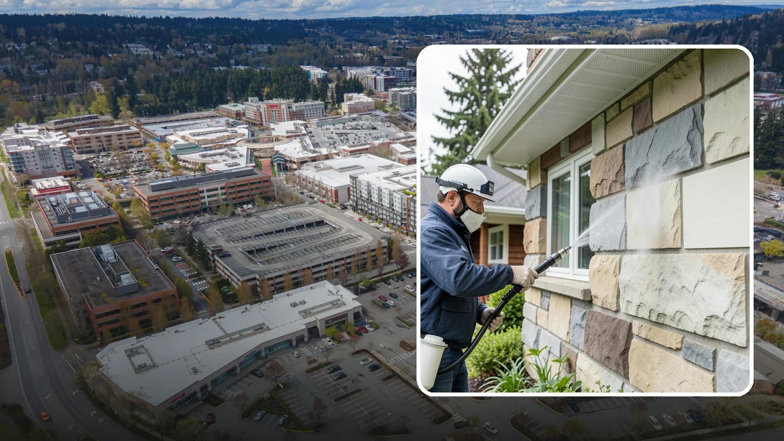 Sandstone Cleaning in Redmond, King County, WA - Clean porous, friable sandstone with low-impact methods that keep the grainy surface from crumbling.