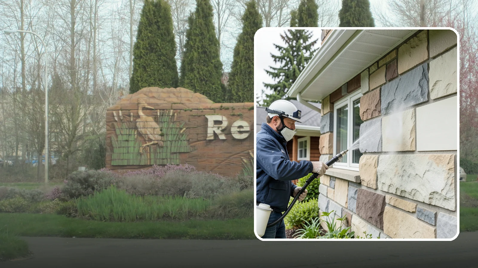 Sandstone Cleaning in Renton, King County, WA - Clean porous, friable sandstone with low-impact methods that keep the grainy surface from crumbling.