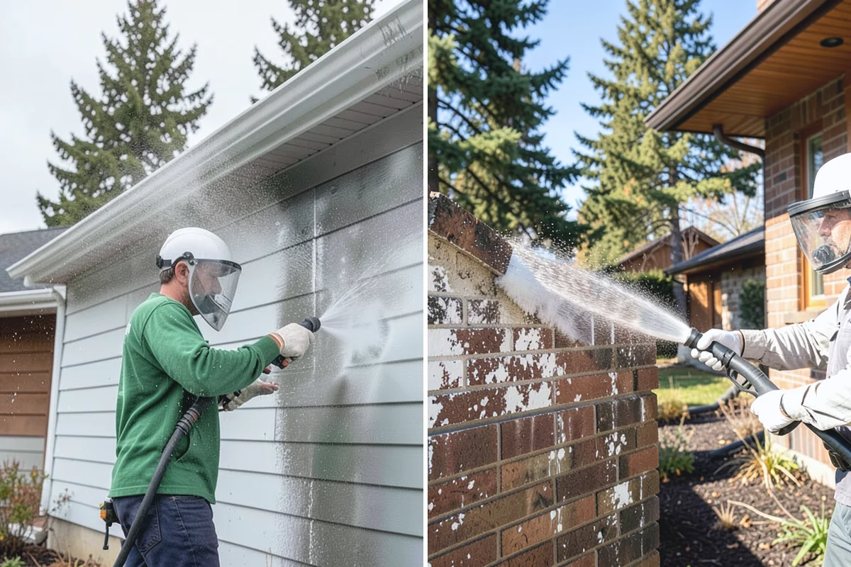 Sandstone Cleaning in Renton, King County, WA - Test a discreet area for surface stability