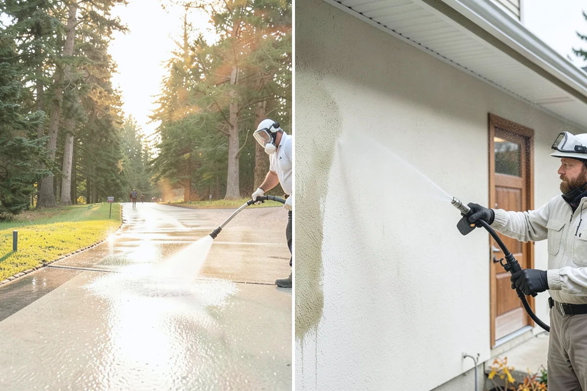 Sandstone Cleaning in Roy, Pierce County, WA - Test a discreet area for surface stability