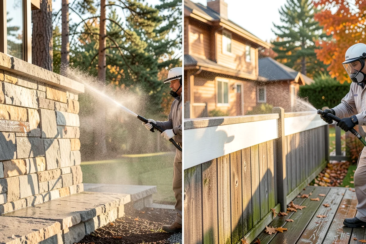 Sandstone Cleaning in Seattle, King County, WA - Test a discreet area for surface stability