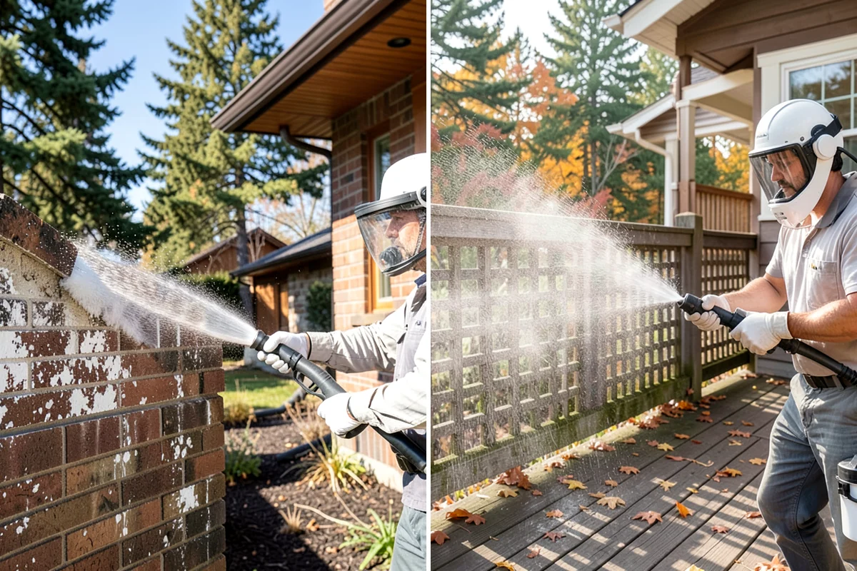 Sandstone Cleaning in Sedro-Woolley, Skagit County, WA - Test a discreet area for surface stability