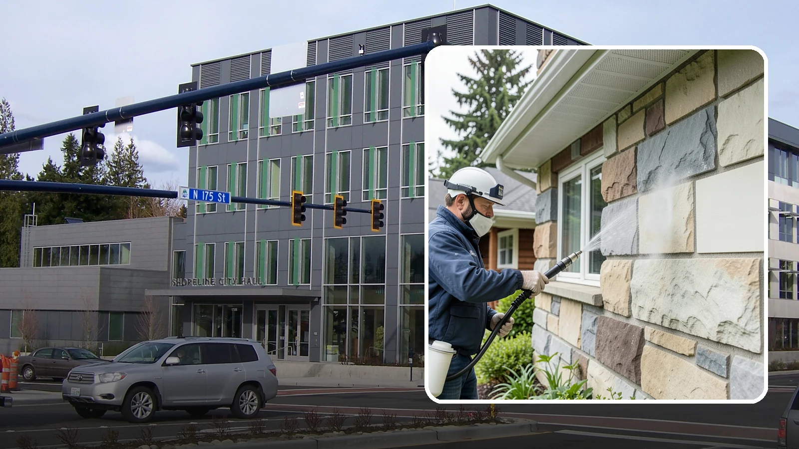 Sandstone Cleaning in Shoreline, King County, WA - Clean porous, friable sandstone with low-impact methods that keep the grainy surface from crumbling.