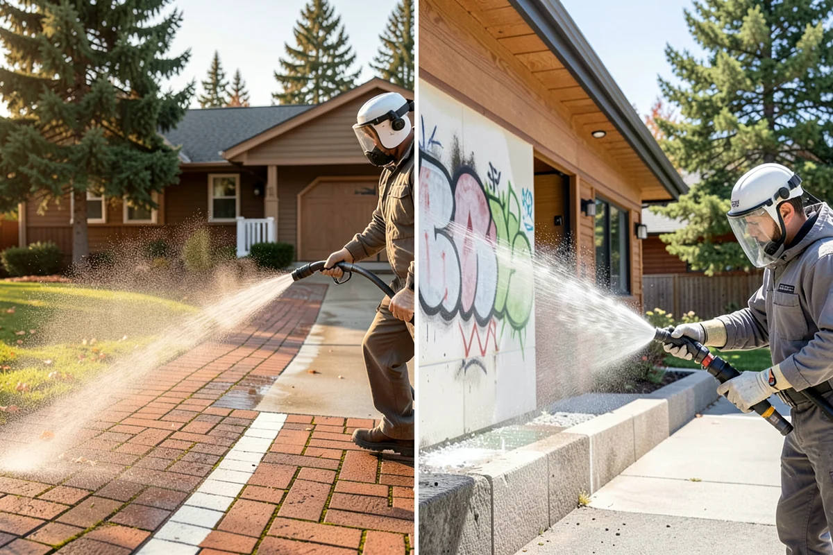 Sandstone Cleaning in Snoqualmie, King County, WA - Test a discreet area for surface stability