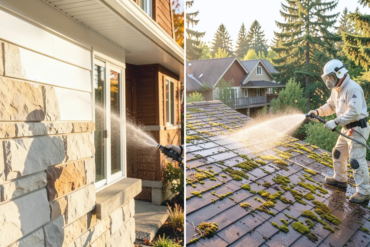 Sandstone Cleaning in South Prairie, Pierce County, WA - Test a discreet area for surface stability