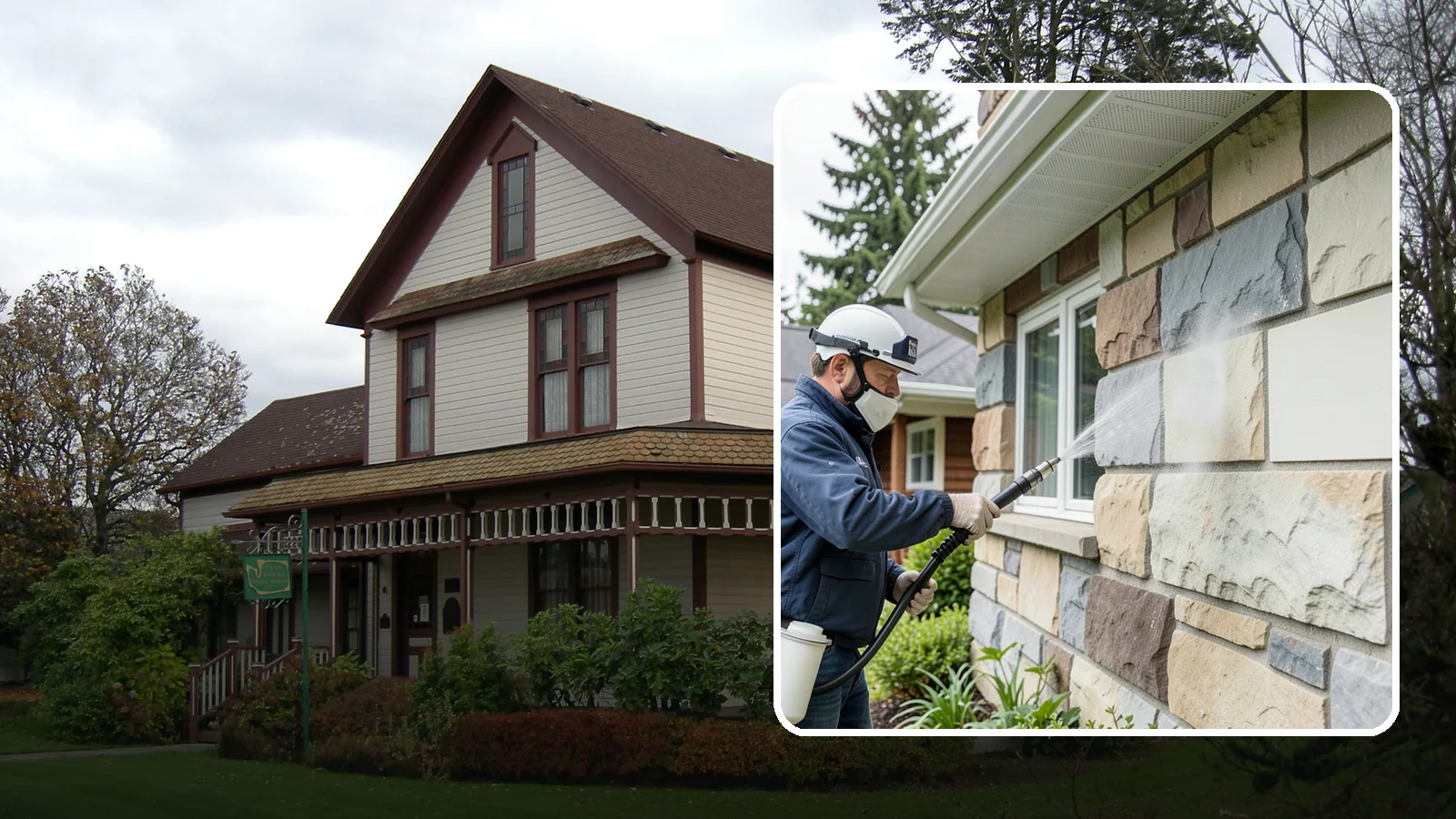 Sandstone Cleaning in Sumner, Pierce County, WA - Clean porous, friable sandstone with low-impact methods that keep the grainy surface from crumbling.