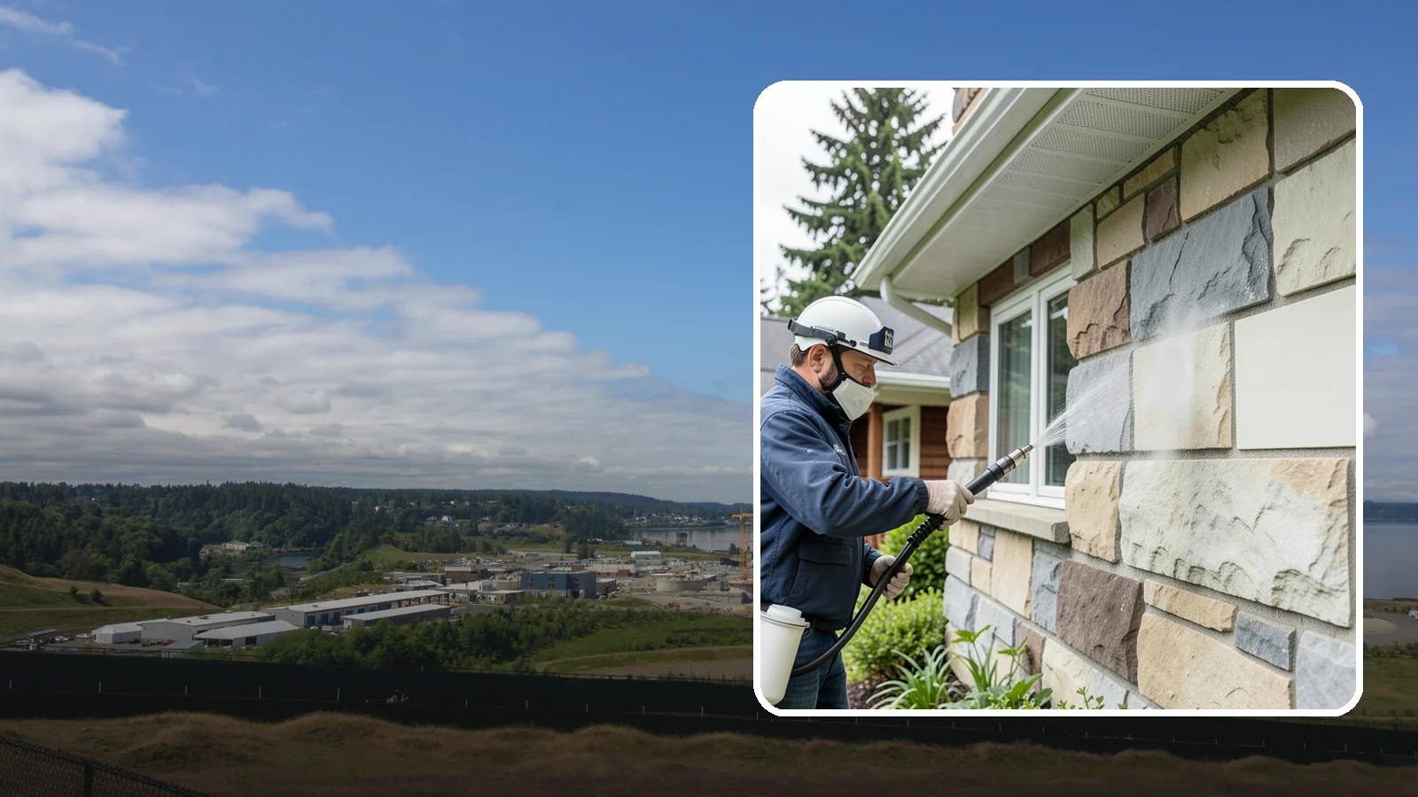 Sandstone Cleaning in University Place, Pierce County, WA - Clean porous, friable sandstone with low-impact methods that keep the grainy surface from crumbling.
